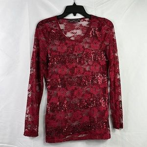 Almost Famous red lace blouse